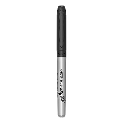 BIC Intensity Fine Tip Permanent Marker Value Pack, Fine Bullet Tip, Black, 24/Pack (BICGPM241BK)