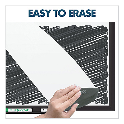 Quartet Classic Series Porcelain Magnetic Dry Erase Board, 60 x 36, White Surface, Black Aluminum Frame (QRT2545B)