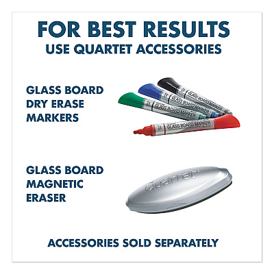 Quartet Infinity Magnetic Glass Dry Erase Cubicle Board, 30 x 18, White Surface (QRTPDEC1830)