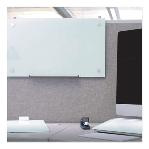Quartet Infinity Magnetic Glass Dry Erase Cubicle Board, 30 x 18, White Surface (PDEC1830)