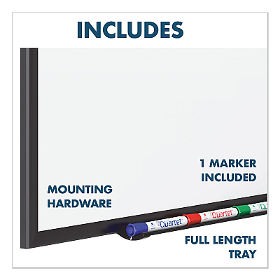 Quartet Classic Series Porcelain Magnetic Dry Erase Board, 36 x 24, White Surface, Black Aluminum Frame (QRT2543B)