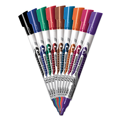 BIC Intensity Advanced Dry Erase Marker, Pocket-Style, Medium Bullet Tip, Assorted Colors, Dozen (BICGELIPP121AST)