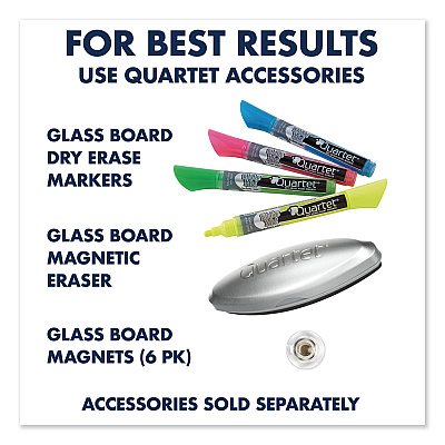 Quartet Infinity Glass Marker Board, 72 x 48, Black Surface (QRTG7248B)