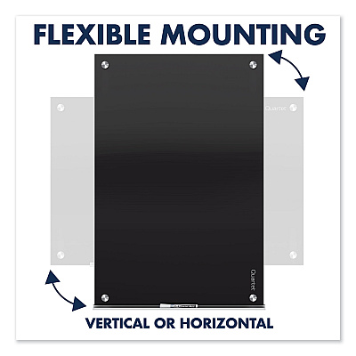 Quartet Infinity Glass Marker Board, 72 x 48, Black Surface (QRTG7248B)
