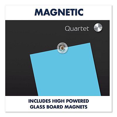Quartet Infinity Glass Marker Board, 72 x 48, Black Surface (QRTG7248B)