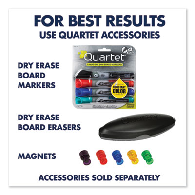 Quartet Prestige 2 DuraMax Magnetic Porcelain, 72 x 48, White Surface, Graphite Fiberboard/Plastic Frame (QRTP557GP2)
