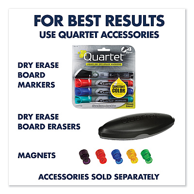 Quartet Prestige 2 DuraMax Magnetic Porcelain, 96 x 48, White Surface, Black Aluminum/Plastic Frame (QRTP558BP2)