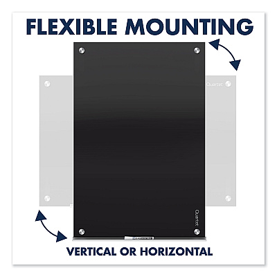 Quartet Infinity Glass Marker Board, 96 x 48, Black Surface (QRTG9648B)