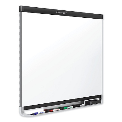 Quartet Prestige 2 DuraMax Magnetic Porcelain, 96 x 48, White Surface, Black Aluminum/Plastic Frame (QRTP558BP2)