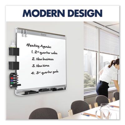 Quartet Prestige 2 DuraMax Magnetic Porcelain, 72 x 48, White Surface, Graphite Fiberboard/Plastic Frame (QRTP557GP2)