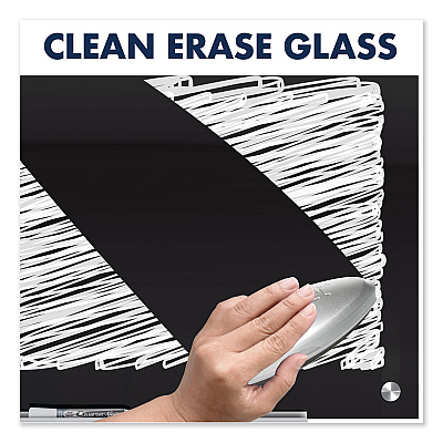 Quartet Infinity Glass Marker Board, 96 x 48, Black Surface (QRTG9648B)