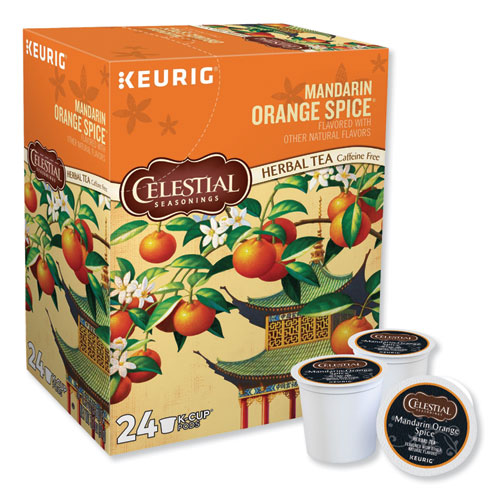 Celestial Seasonings Mandarin Orange Spice Herb Tea K-Cups 24/Box (14735)