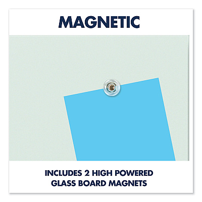 Quartet Element Framed Magnetic Glass Dry-Erase Boards, 74 x 42, White Surface, Silver Aluminum Frame (QRTG7442E)
