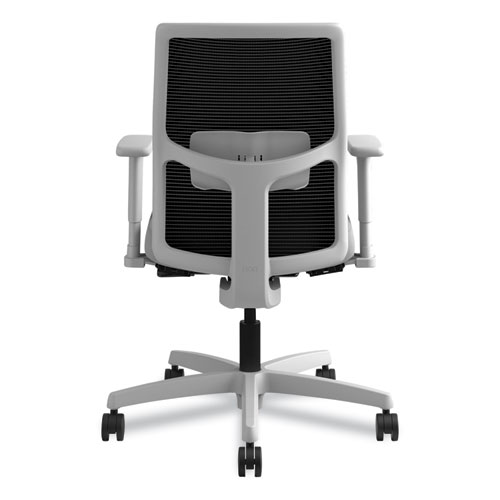 HON Ignition 2.0 4-Way Stretch Low-Back Mesh Task Chair, Supports Up to 300 lb, Frost Seat, Charcoal Back, Titanium Base (I2L1IMLC22IK)