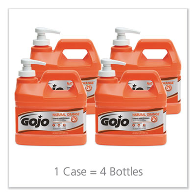 GOJO NATURAL ORANGE Pumice Hand Cleaner, Citrus Scent, 0.5 gal (GOJ095804)