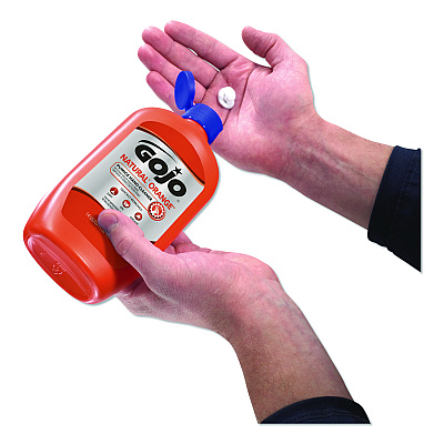 GOJO NATURAL ORANGE Pumice Hand Cleaner, Citrus Scent, 14 oz, 12/Carton (GOJ095712CT)
