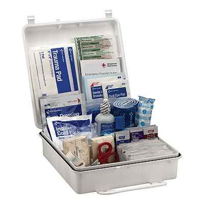 First Aid Only Bulk ANSI 2015 Compliant Class B Type III First Aid Kit for 50 People, 199 Pieces, Plastic Case (FAO90566)