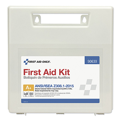 First Aid Only ANSI Class A+ First Aid Kit for 50 People, 183 Pieces, Plastic Case (FAO90639)