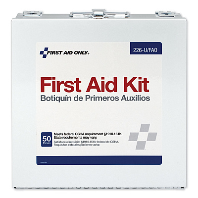 First Aid Only First Aid Station for 50 People, 196 Pieces, OSHA Compliant, Metal Case (FAO226U)
