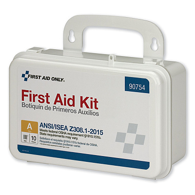 First Aid Only ANSI Class A 10 Person First Aid Kit, 71 Pieces, Plastic Case (FAO90754)
