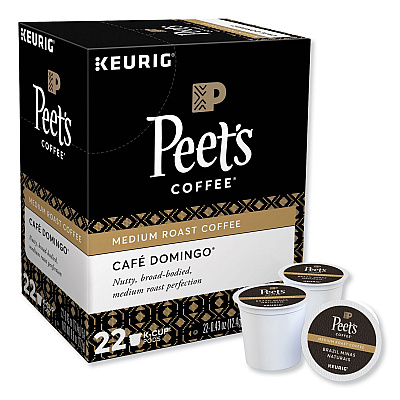 Peet's Coffee Cafe Domingo K-Cups, 22/Box (GMT6543)