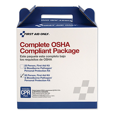 First Aid Only First Aid Kit for 50 People, 229 Pieces, ANSI/OSHA Compliant, Plastic Case (FAO228CP)