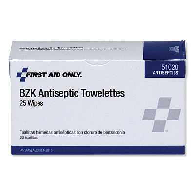 PhysiciansCare by First Aid Only First Aid Antiseptic Towelettes, 25/Box (FAO51028)