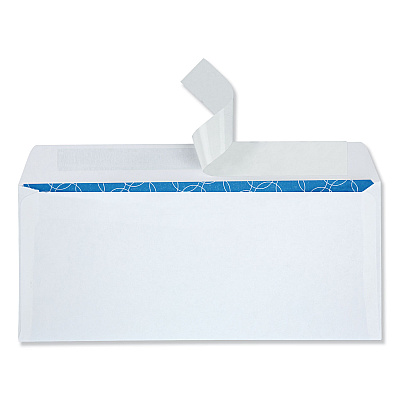 Quality Park Security Envelope, Address Window, #10, Commercial Flap, Redi-Strip Adhesive Closure, 4.13 x 9.5, White, 500/Box (QUA90119)
