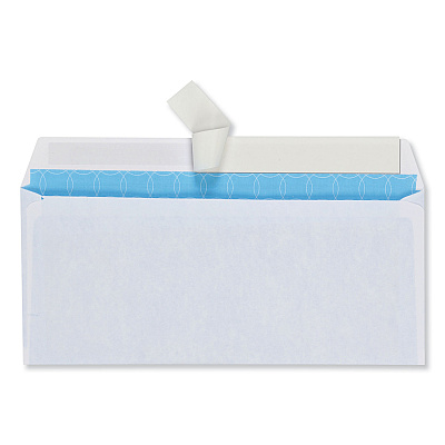 Quality Park Security Envelope, #10, Commercial Flap, Redi-Strip Adhesive Closure, 4.13 x 9.5, White, 500/Box (QUA90019)