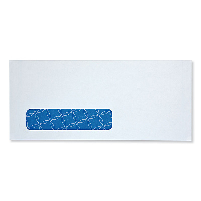 Quality Park Security Envelope, Address Window, #10, Commercial Flap, Redi-Strip Adhesive Closure, 4.13 x 9.5, White, 500/Box (QUA90119)