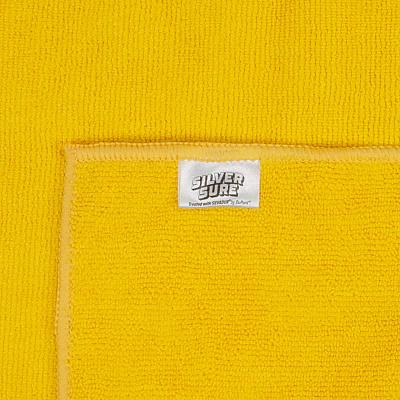 Silversure Anti-microbial Cleaning Cloth 12x12 Yellow, Pack Of 12 (PNP-M915SLV-YL)