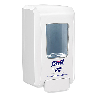 PURELL FMX-20 Soap Push-Style Dispenser, 2,000 mL, 4.68 x 6.5 x 11.66, For K-12 Schools, White, 6/Carton (GOJ524006)