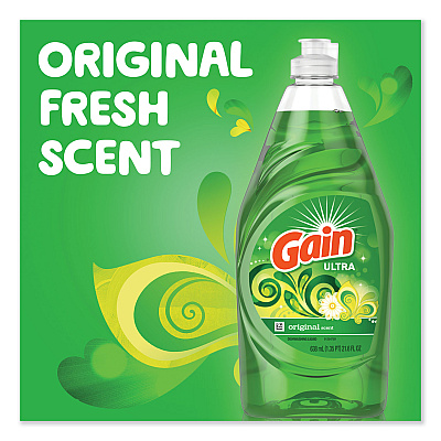 Dishwashing Liquid, Gain Original, 38 oz Bottle (74346EA)