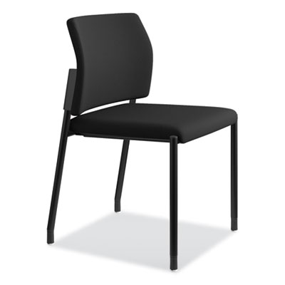 HON Accommodate Series Guest Chair, Fabric Upholstery, 23.25" x 22.25" x 32", Black Seat/Back, Black Base, 2/Carton (HONSGS6NBC10C)