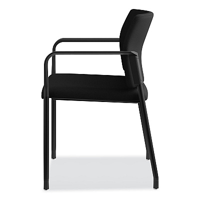 HON Accommodate Series Guest Chair with Arms, Fabric Upholstery, 23.25" x 22.25" x 32", Black Seat/Back, Charblack Legs, 2/Carton (HONSGS6FBC10C)
