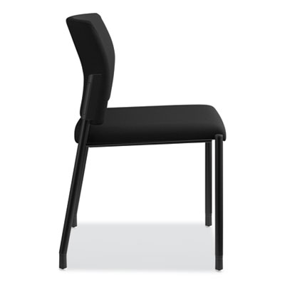 HON Accommodate Series Guest Chair, Fabric Upholstery, 23.25" x 22.25" x 32", Black Seat/Back, Black Base, 2/Carton (HONSGS6NBC10C)