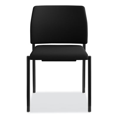 HON Accommodate Series Guest Chair, Fabric Upholstery, 23.25" x 22.25" x 32", Black Seat/Back, Black Base, 2/Carton (HONSGS6NBC10C)
