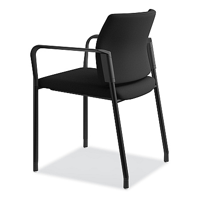 HON Accommodate Series Guest Chair with Arms, Fabric Upholstery, 23.25" x 22.25" x 32", Black Seat/Back, Charblack Legs, 2/Carton (HONSGS6FBC10C)