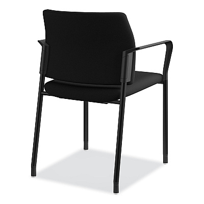 HON Accommodate Series Guest Chair with Arms, Fabric Upholstery, 23.25" x 22.25" x 32", Black Seat/Back, Charblack Legs, 2/Carton (HONSGS6FBC10C)