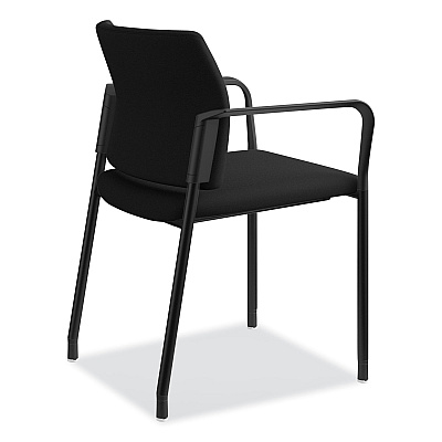 HON Accommodate Series Guest Chair with Arms, Fabric Upholstery, 23.25" x 22.25" x 32", Black Seat/Back, Charblack Legs, 2/Carton (HONSGS6FBC10C)