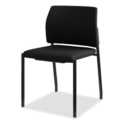 HON Accommodate Series Guest Chair, Fabric Upholstery, 23.25" x 22.25" x 32", Black Seat/Back, Black Base, 2/Carton (HONSGS6NBC10C)