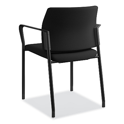 HON Accommodate Series Guest Chair with Arms, Fabric Upholstery, 23.25" x 22.25" x 32", Black Seat/Back, Charblack Legs, 2/Carton (HONSGS6FBC10C)