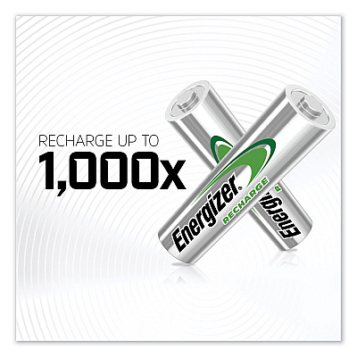 Energizer NiMH Rechargeable AA Batteries, 1.2 V, 8/Pack (EVENH15BP8)
