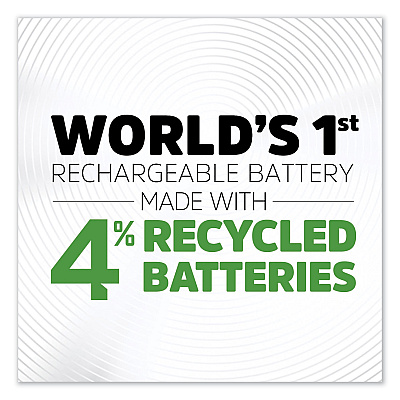 Energizer NiMH Rechargeable AA Batteries, 1.2 V, 8/Pack (EVENH15BP8)
