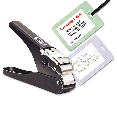 McGill Handheld Badge/Slot Punch, 9/16" x 1/8" Horizontal Slot, Black/Chrome (AVTMCG16500)