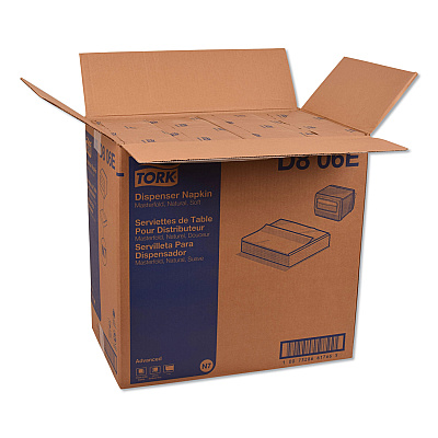 Tork Advanced Masterfold Dispenser Napkin, 1-Ply, 12" x 17", Natural, 500/PK, 12PK/CT (TRKD806E)