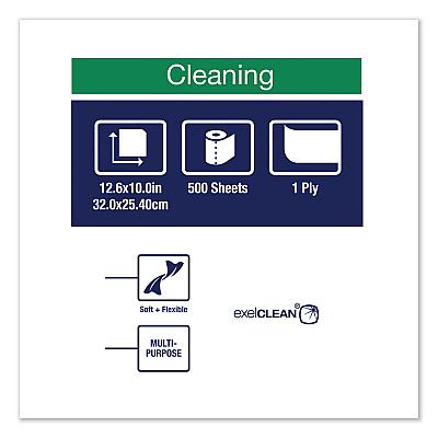 Tork Cleaning Cloth, 12.6 x 10, White, 500 Wipes/Carton (TRK510137)