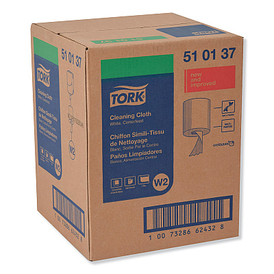 Tork Cleaning Cloth, 12.6 x 10, White, 500 Wipes/Carton (TRK510137)