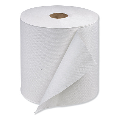 Tork Hardwound Roll Towel, 1-Ply, 7.88" x 1,000 ft, White, 6 Rolls/Carton (TRKRB10002)