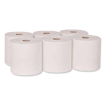 Tork Advanced Hardwound Roll Towel, 1-Ply, 7.88" x 800 ft, White, 6 Rolls/Carton (TRKRB800)
